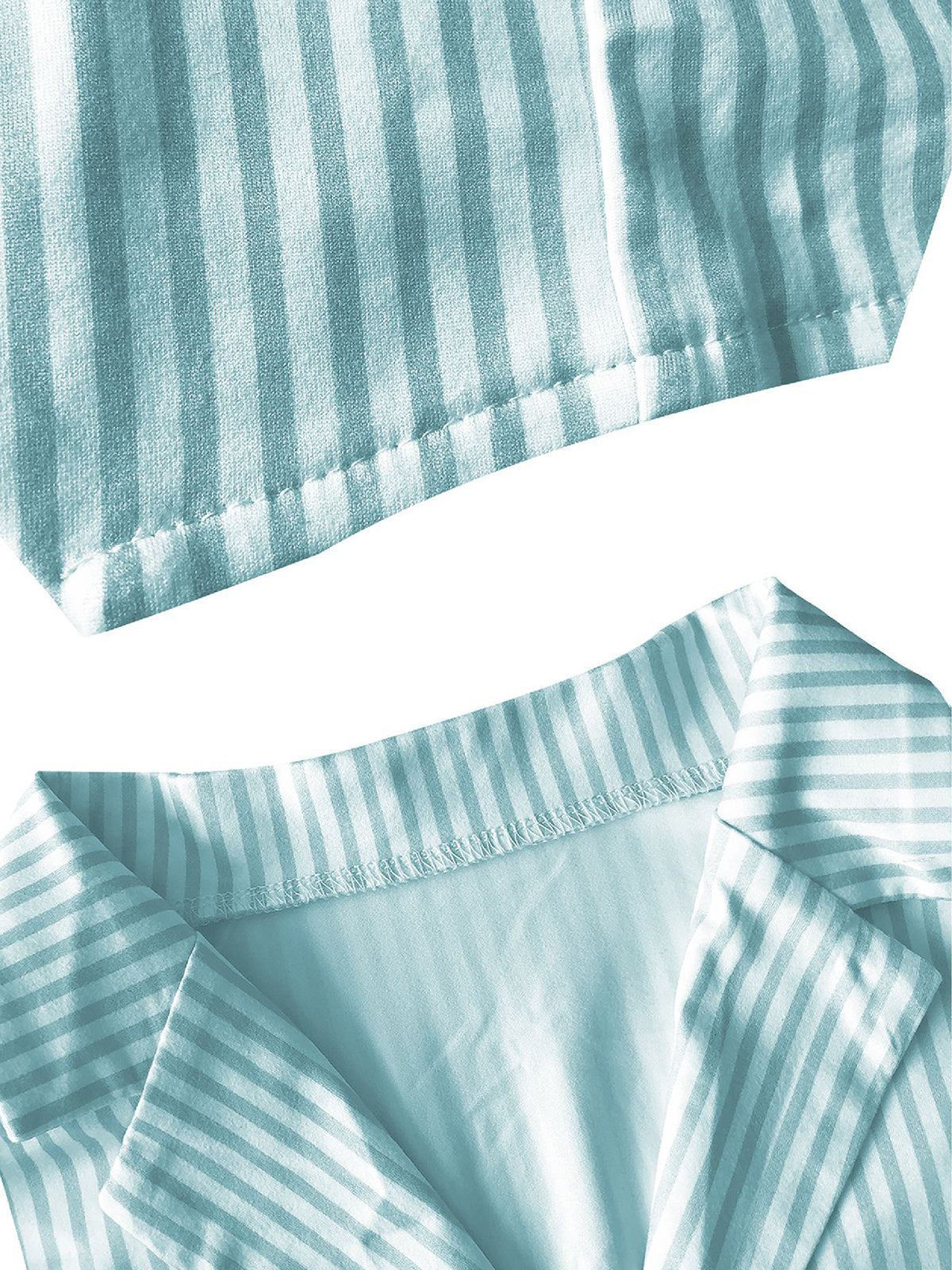 Striped Vest Bubble Skirt Set