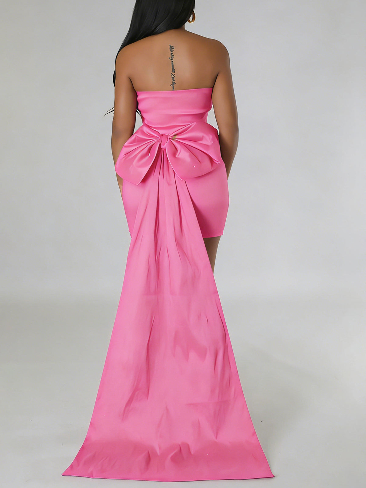 Strapless Bow Mini Dress