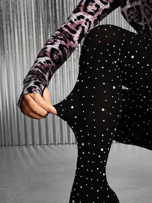 Rhinestone Stiletto Pointed Toe Pants Boots