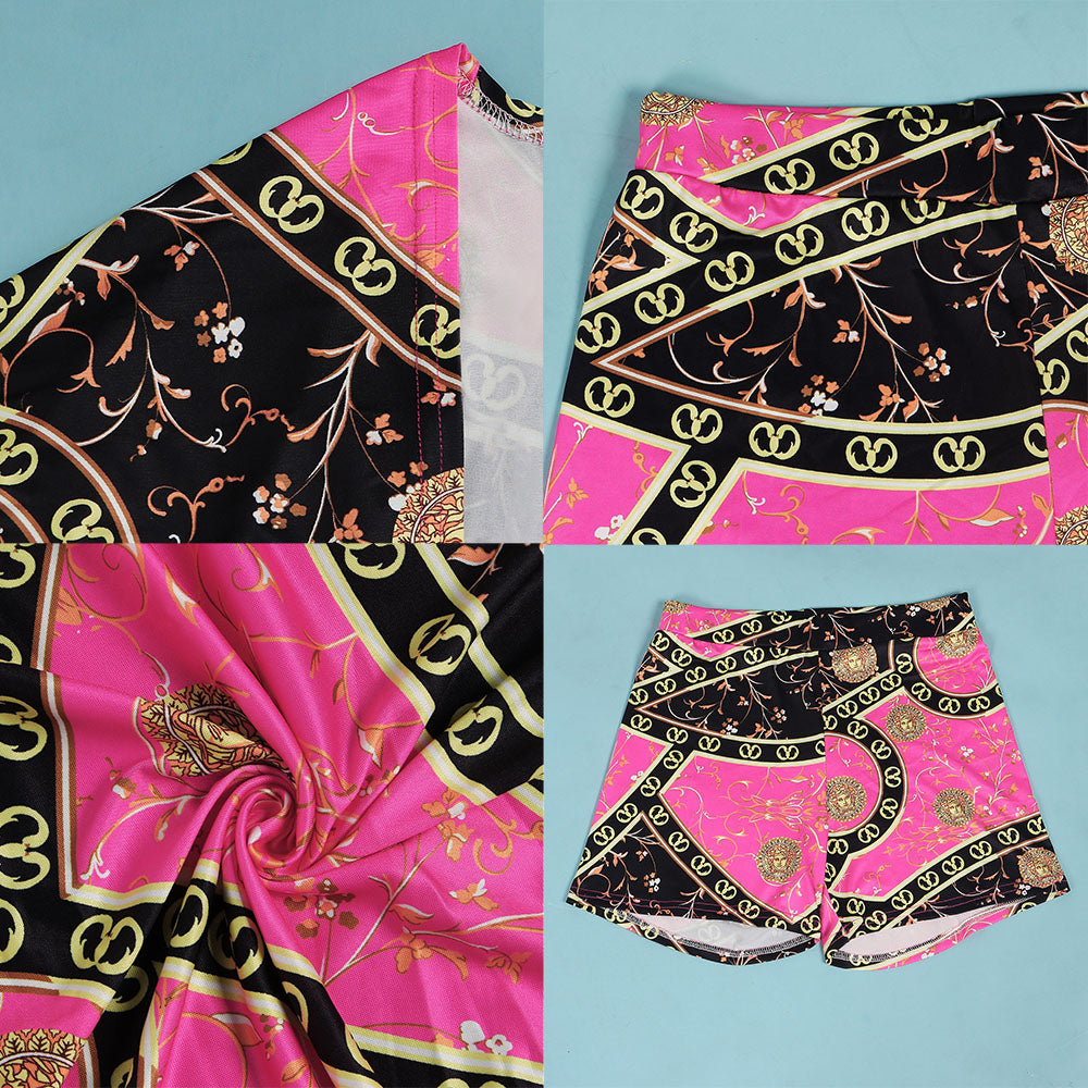 Floral Print Two-Piece Cardigan Set