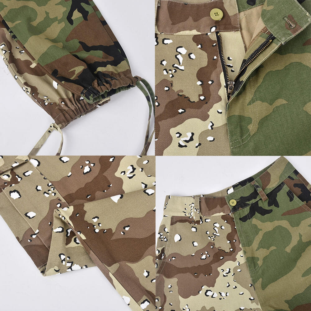Pantalones largos con estampado de camuflaje