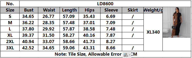 Vestido midi ajustado de manga corta con patchwork de leopardo