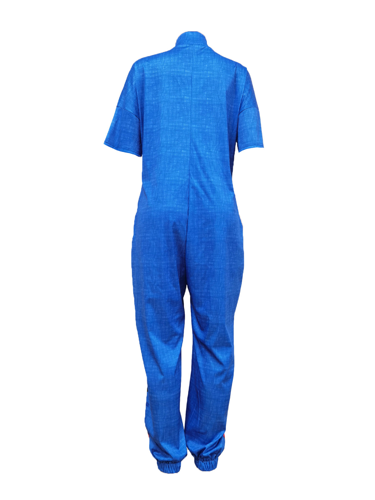 Graffiti Print Button Wide Leg Jumpsuit