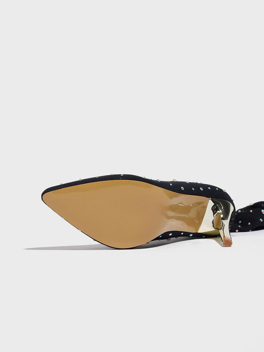 Rhinestone Stiletto Pointed Toe Pants Boots