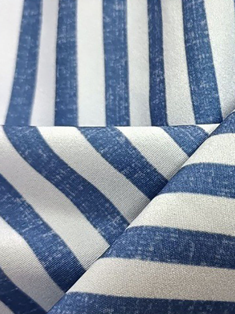 Striped Sleeveless Shirt Wide Leg Pants Set