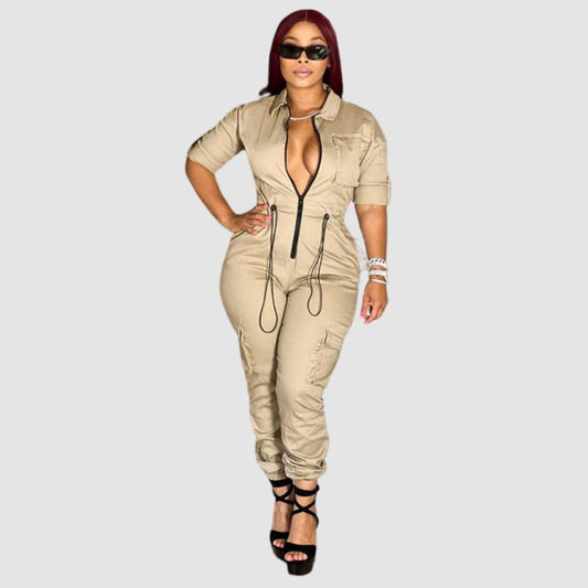 Monos cargo con parche de bolsillo