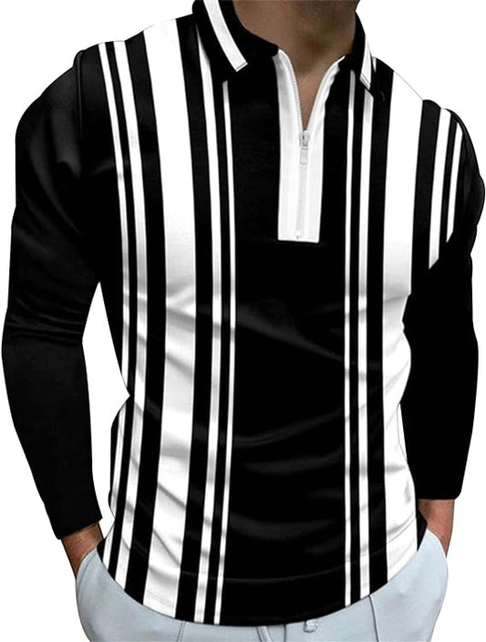 Mens Cotton Long Sleeve Polo Shirts
