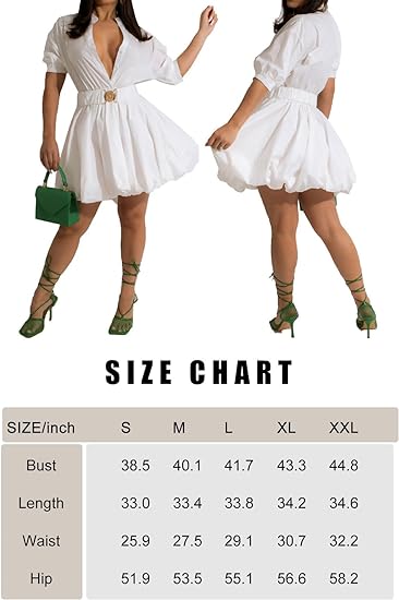 Vestidos con cuello en V y manga abullonada dividida con botones