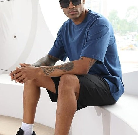 Mens Solid Color Short Sleeve Top