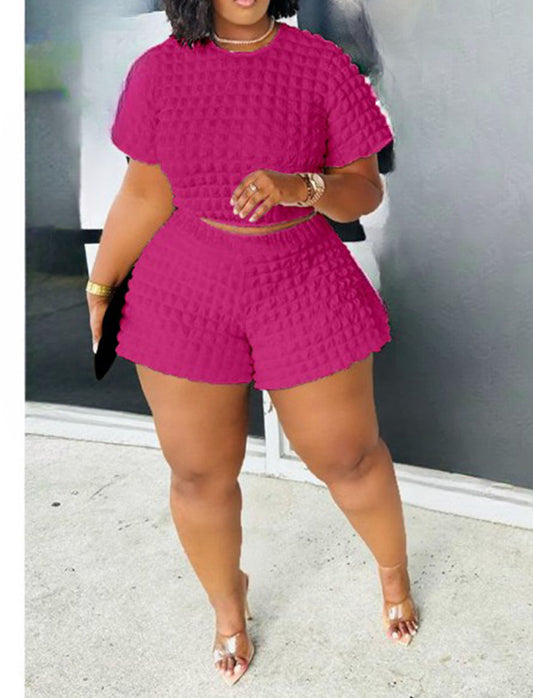 Top de manga corta de dos piezas y pantalones cortos