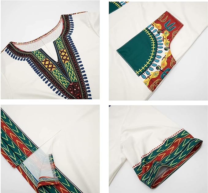 Vestido ajustado con cuello en V y estampado