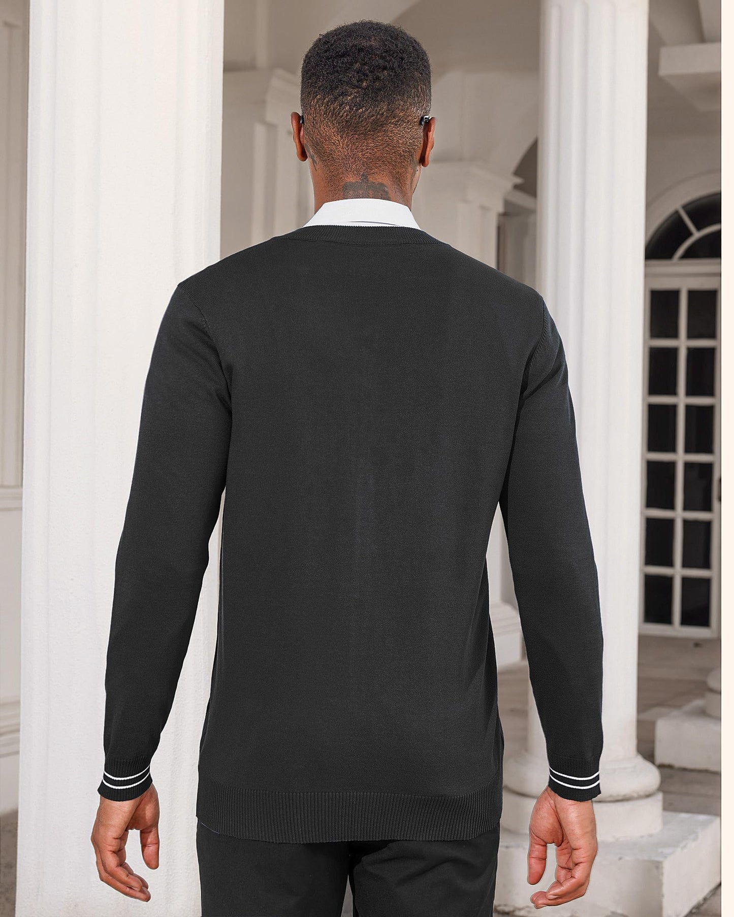 Mens Casual Stand Collar Full-Zip Jacket