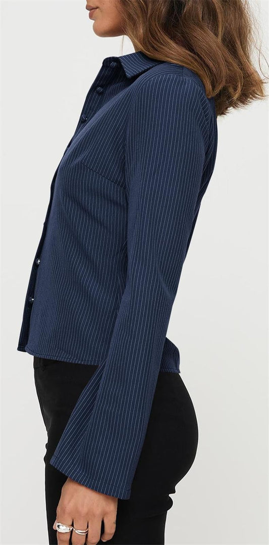 Button Down Long Sleeves Blouses