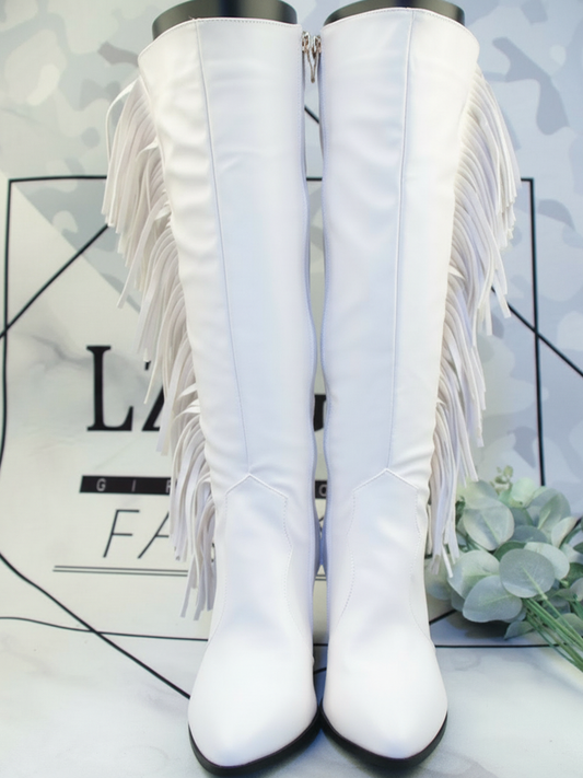 Mid-Calf Fringe Boots