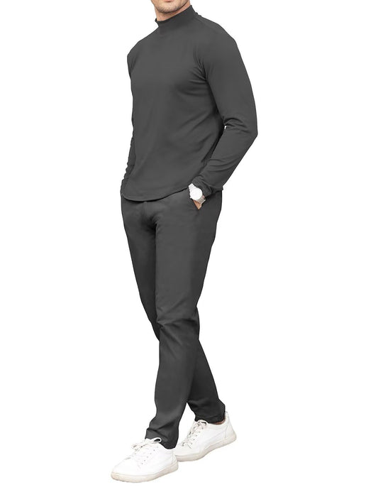 Mens Two Piece Turtleneck Sweatershirt Sweatpants