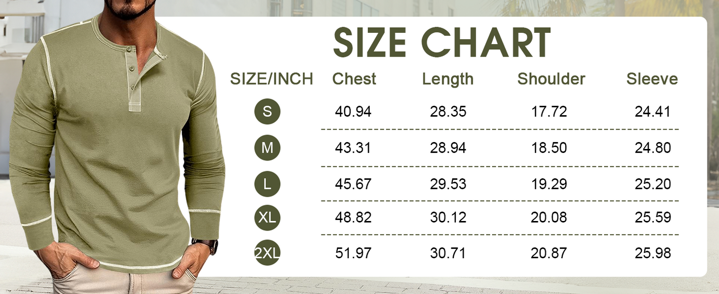 Men Long Sleeve Button Cotton Shirt