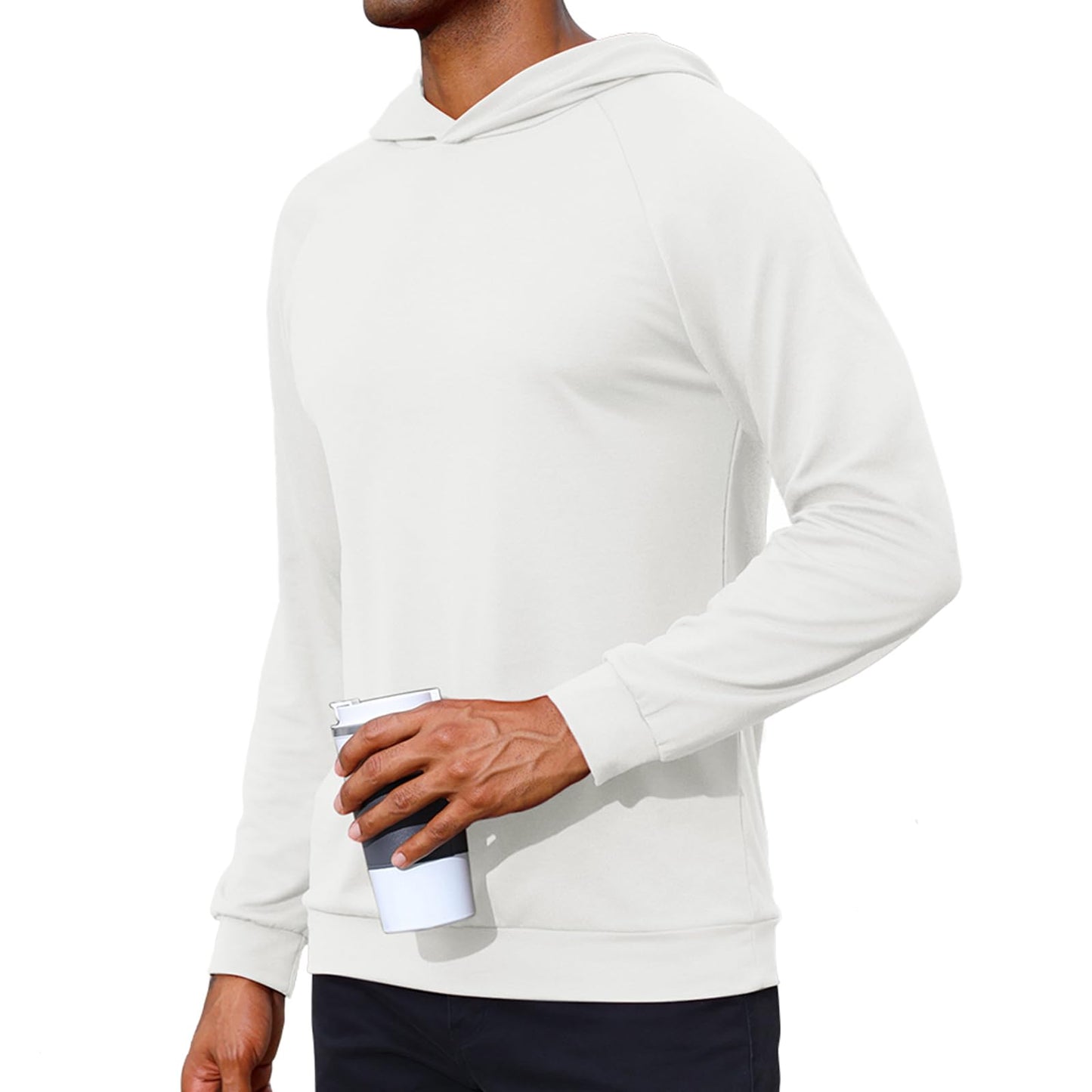 Mens Long Sleeve Solid Color Hoodies