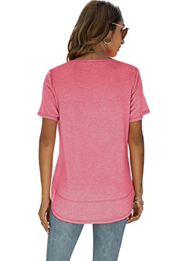 Short Sleeve Crewneck Side Split Top