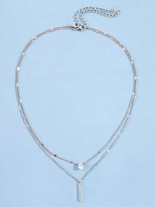 Two-Piece Double Layer Necklace Set