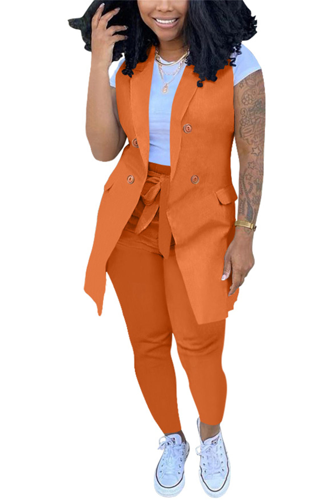 Chaquetas tipo blazer de dos piezas y pantalón largo