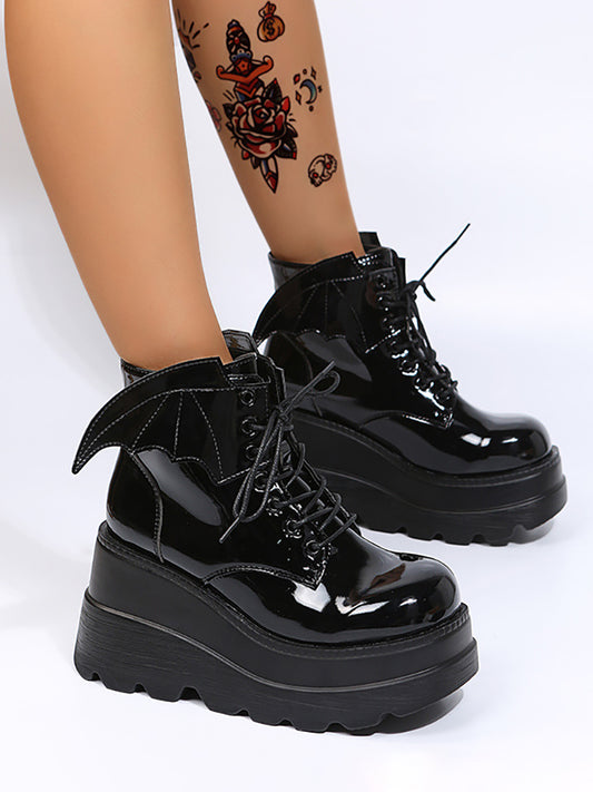 Halloween Bat Wing Platform Martin Boots