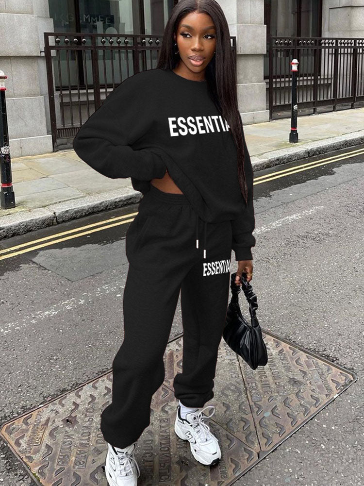 Pantalones largos tipo jersey de manga larga de dos piezas