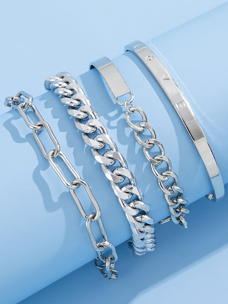 Four Piece Chain Bracelets