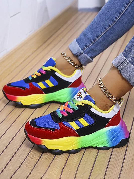 Gradient Colorful Platform Sneaker