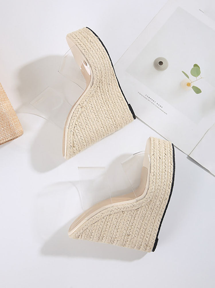 Minimalist Transparent Weave Wedges