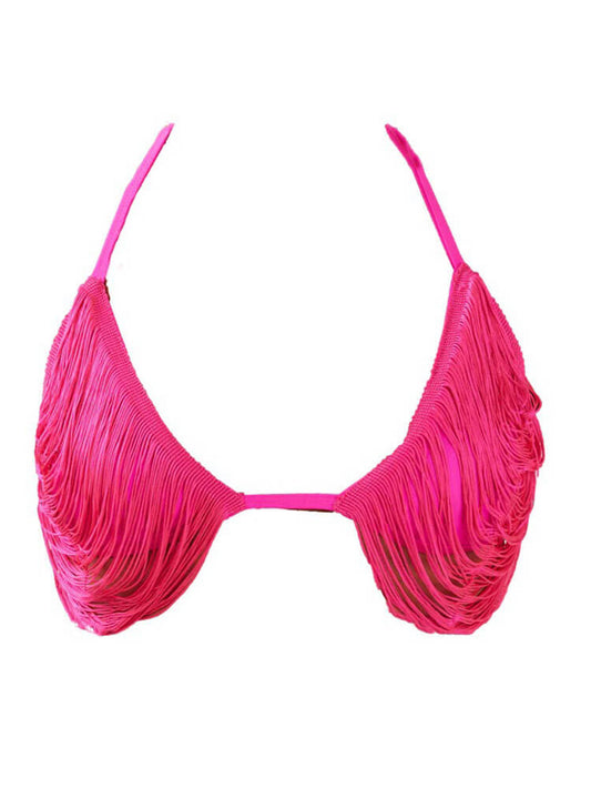 Tops con borlas de dos piezas y faldas largas ahuecadas