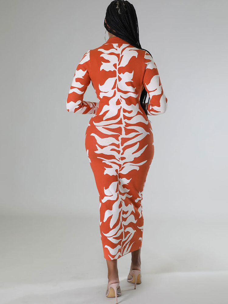 Vestidos midi con botones de solapa y manga larga