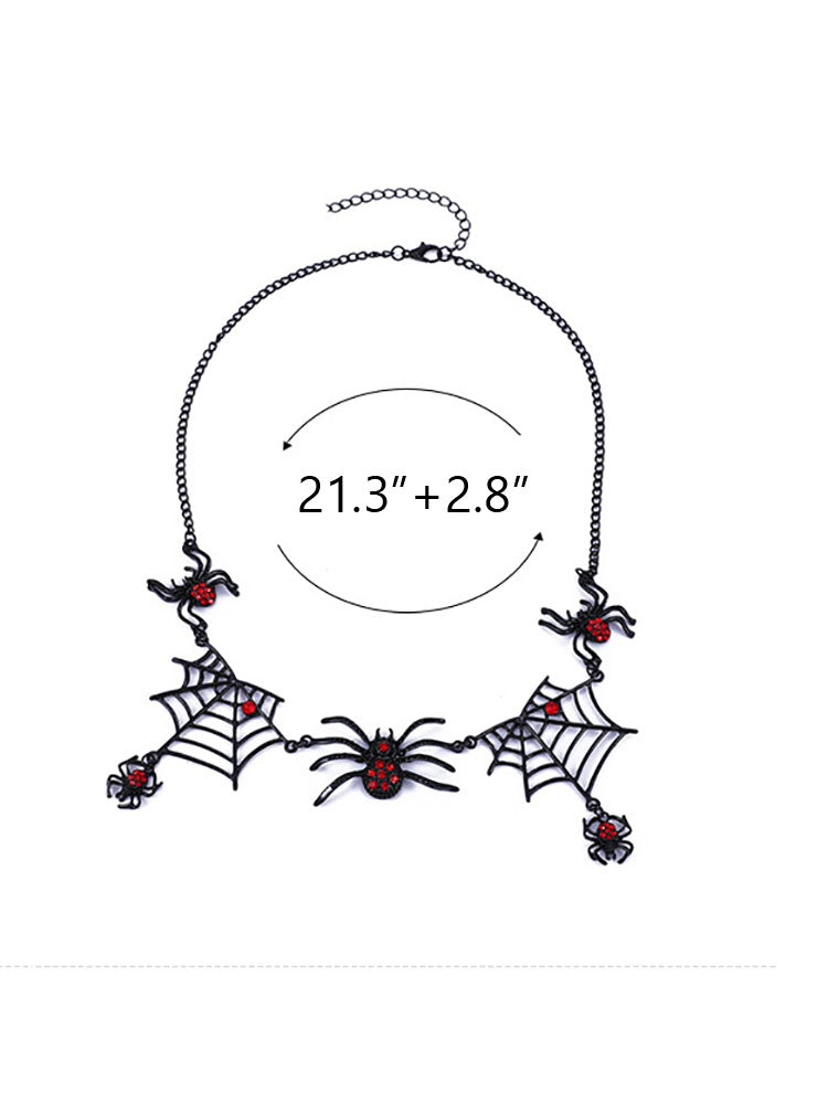 Halloween Spider Web Necklaces