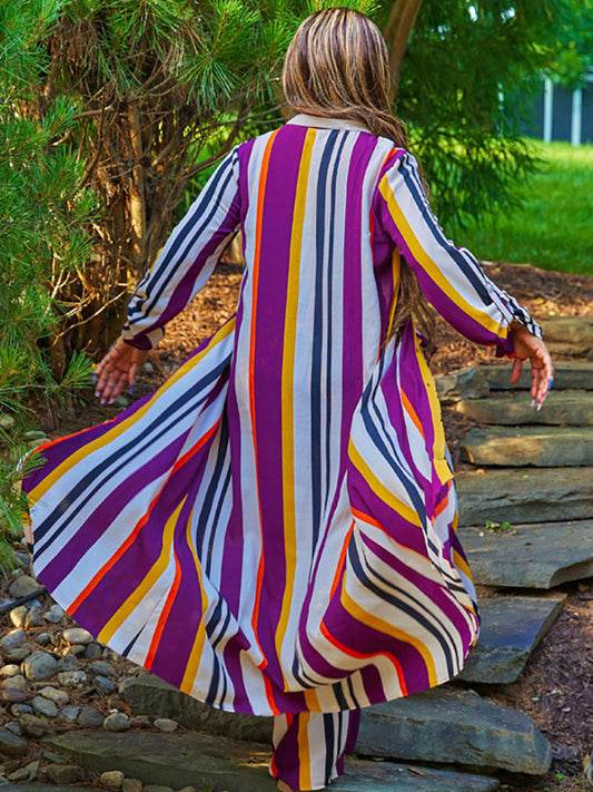 Trajes de dos piezas con blusas largas y pantalones largos