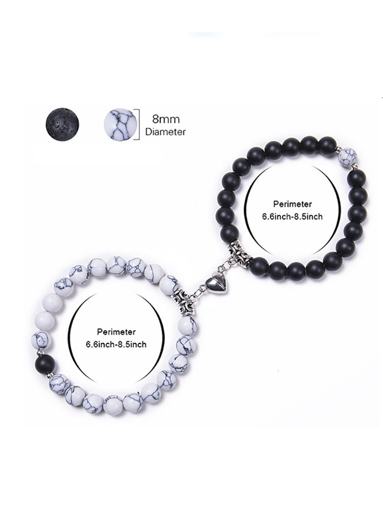 Two Piece Magnetic Attraction Couple Bracelets