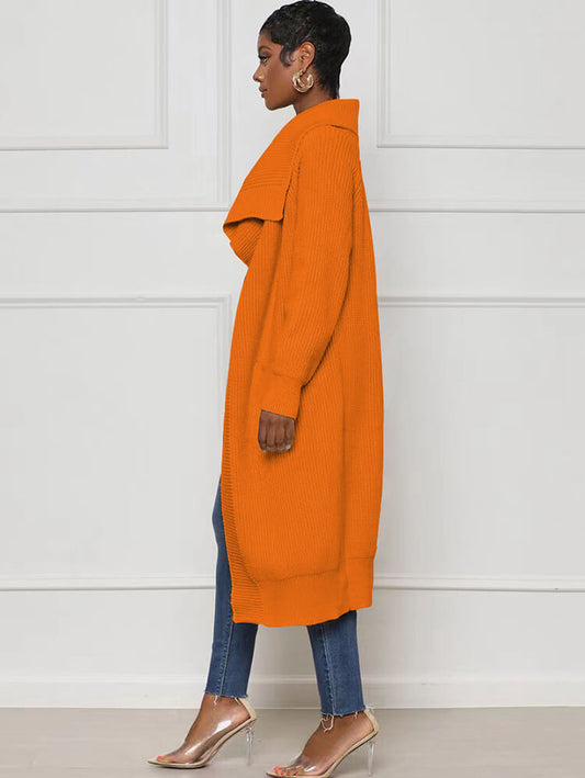 Knit Long Sleeve Solid Bodycon Cardigan