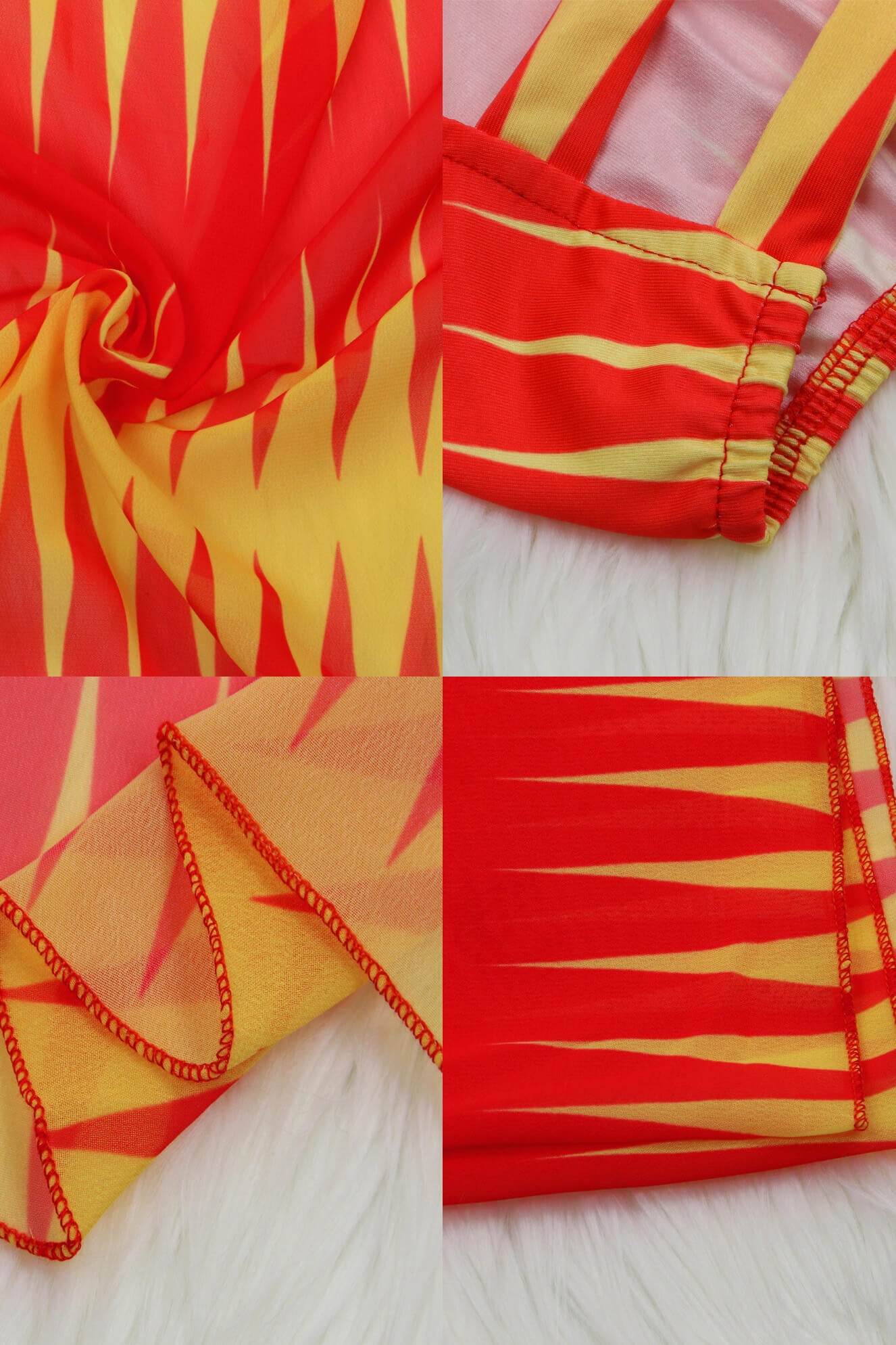 Three Pieces Beach Bikini Swimwear Suit