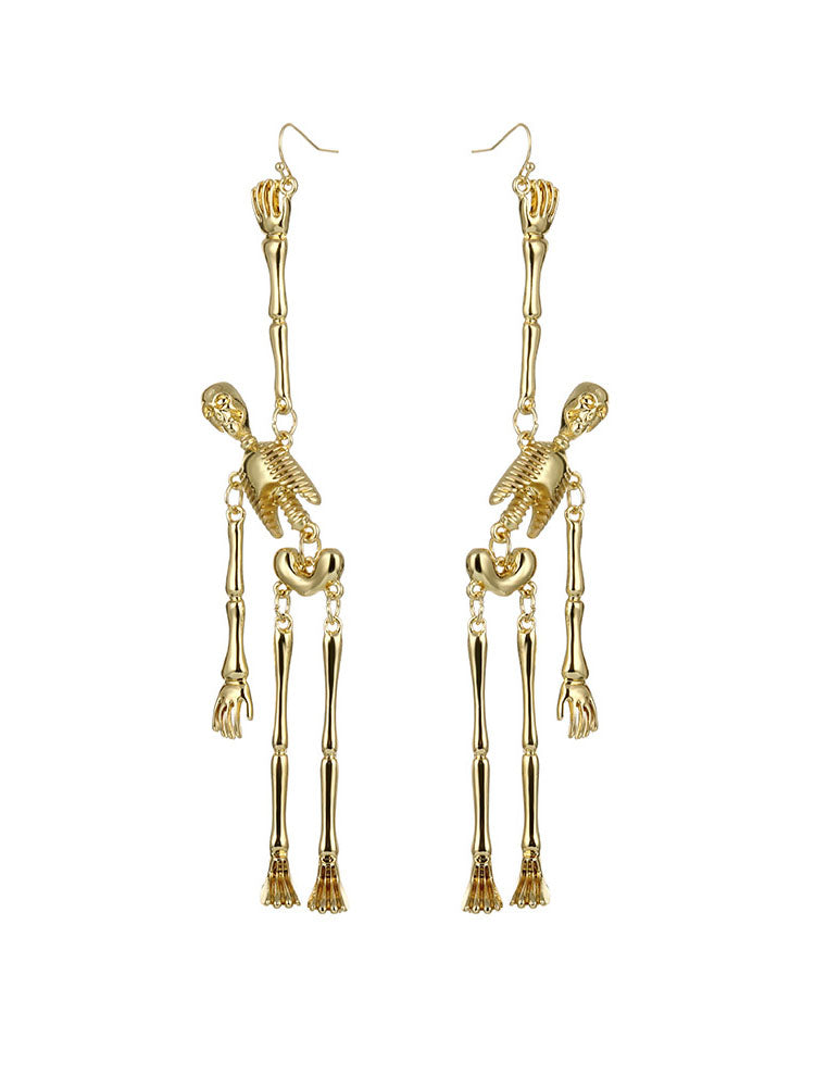 Halloween European Retro Skeleton Earrings