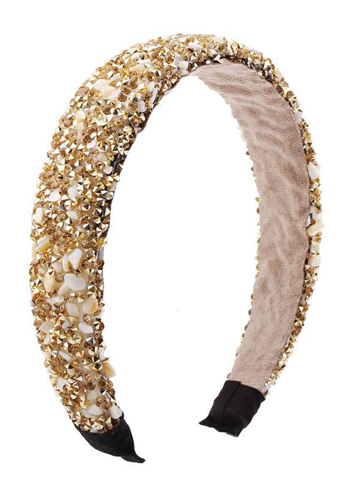 Vintage Colorful Rhinestone Sponge Headbands