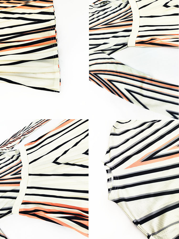 Vestidos largos plisados de manga larga