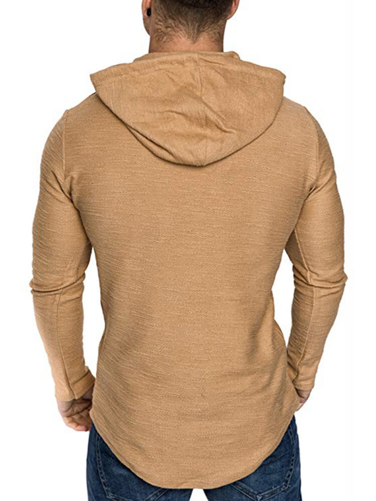 Mens Gym Muscle Long Sleeve Athletic Hoodies