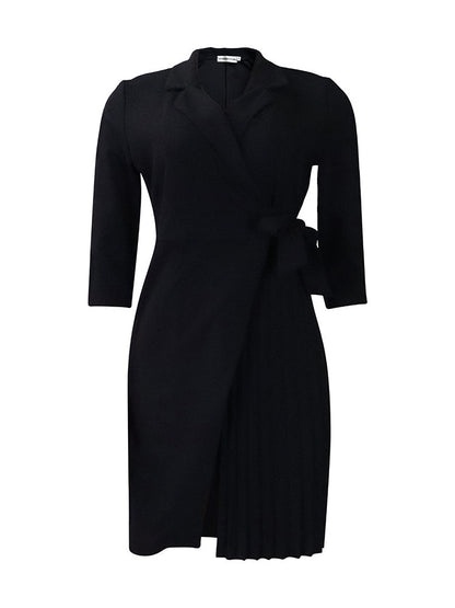 Tie Waist Pleated Midi Dress