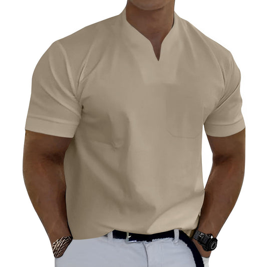 Mens Short Sleeve V Neck Shirts