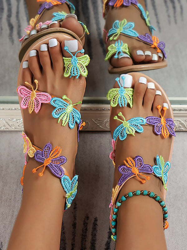 Butterfly Toe Ring Beach Sandal