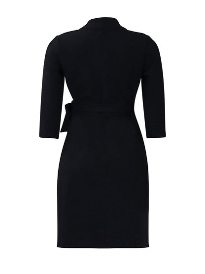 Tie Waist Pleated Midi Dress