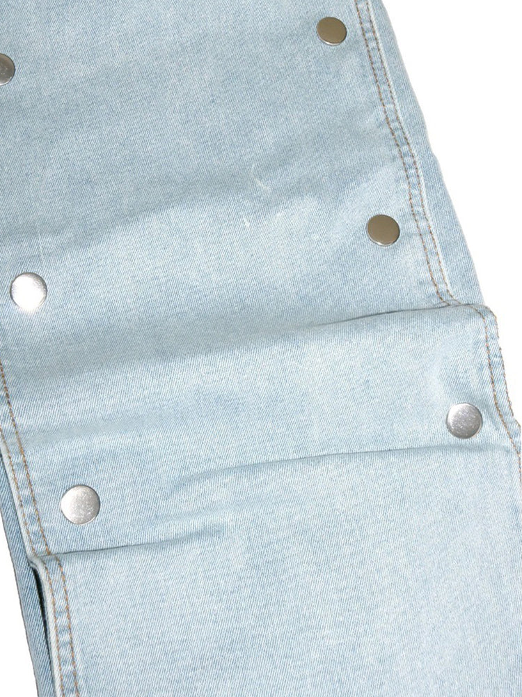 Multi-Pocket Straight Leg Jeans