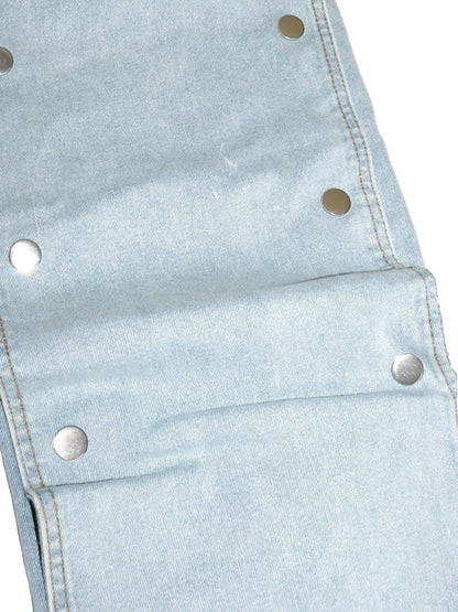 Multi-Pocket Straight Leg Jeans