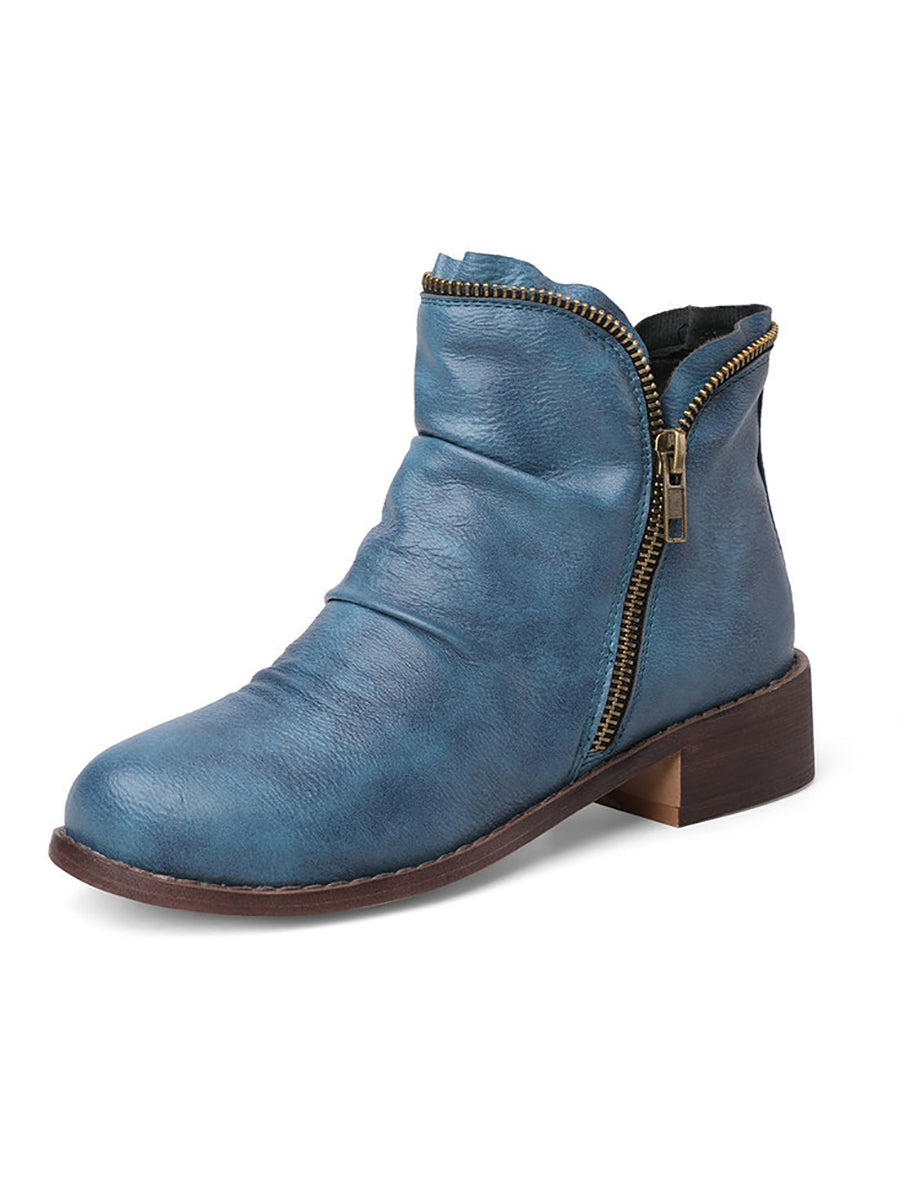 Plus Size Chelsea Side Zipper Ankle Boots