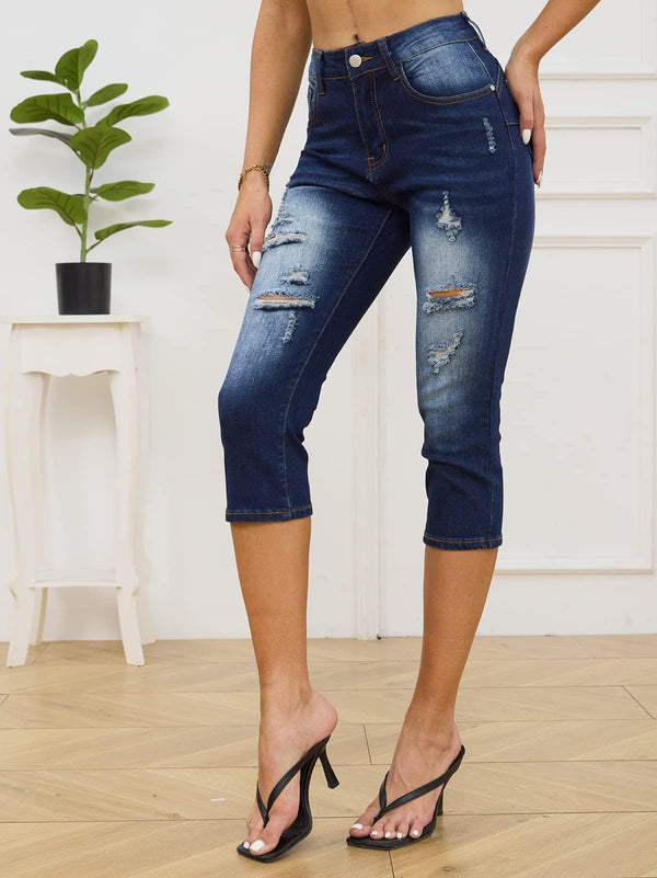 Skinny Stretch Destroyed Slim Fit Denim Pant