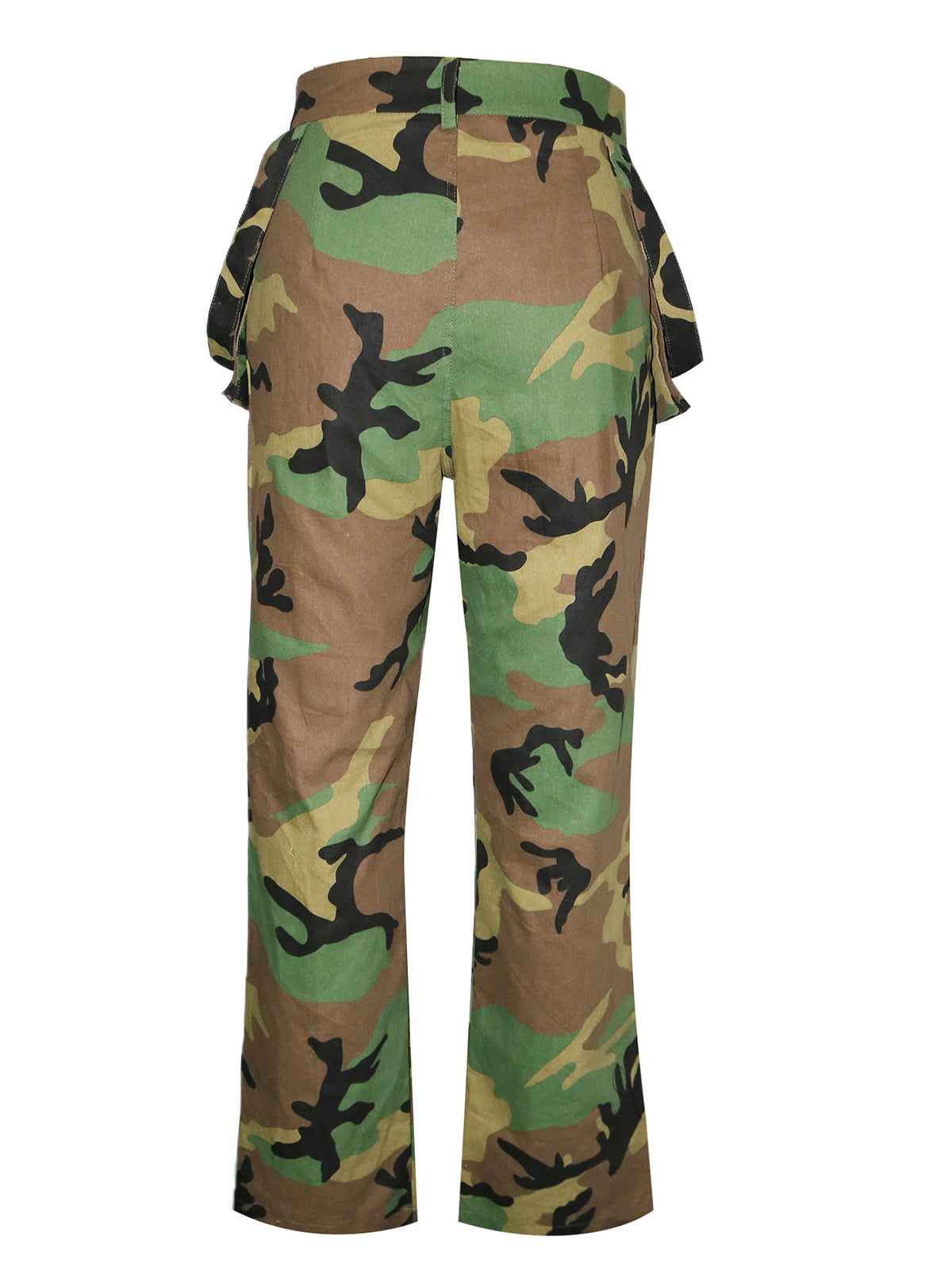 High Waist Camouflage Cargo Pants