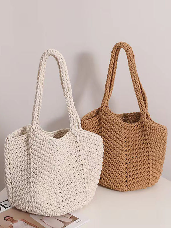 Bolsos de mano de paja de tejido de verano